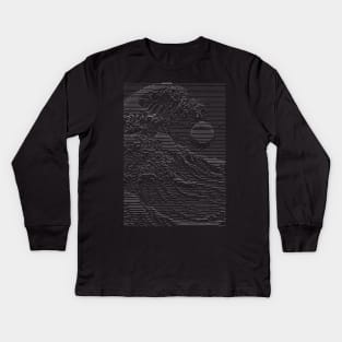 Unknown Pleasures: The Great Wave Kids Long Sleeve T-Shirt